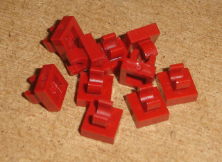 Lego 265160-X (15712) destička hladká speciální 1x1 s klipem 10 ks POUŽITÉ