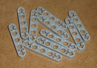 Lego 523445-X (11478) technic rameno 1x5 10 ks POUŽITÉ