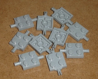 Lego 260075-XC (4600) destička speciální 2x2, náprava, malý pin 10 ks NOVÉ