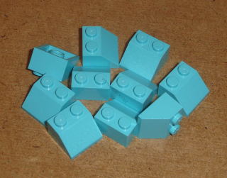 Lego 303365-X (3039) šikmá, střecha 45 2x2 10 ks POUŽITÉ