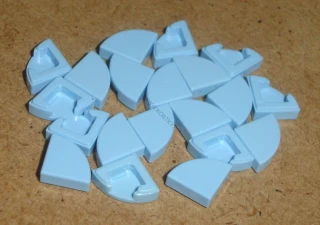 Lego 724610-XC (25269) hladká kostka kulatá 1x1 čtvrthruh 20 ks NOVÉ