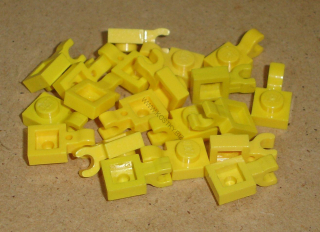 Lego 250129-X (6019, 61252) destička speciální 1x1 s klipem 20 ks POUŽITÉ