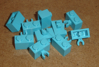 Lego 151970-XC (30237b) kostky s klipem 10 ks NOVÉ