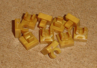 Lego 265195-XC (15712) destička hladká speciální 1x1 s klipem 10 ks NOVÉ