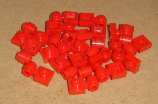 Lego 255115-X (4081b) destička speciální 1x1 s klipem 20 ks POUŽITÉ