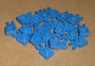Lego 255379-X (4085) destička speciální 1x1 s klipem 20 ks POUŽITÉ
