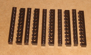 Lego 506990-X (2730) technic kostka 1x10 10 ks POUŽITÉ