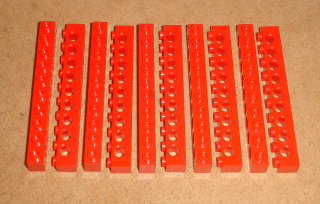 Lego 507035-X (2730) technic kostka 1x10 10 ks POUŽITÉ