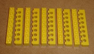 Lego 506985-X (3702) technic kostka 1x8 10 ks POUŽITÉ
