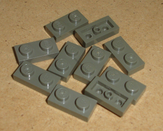 Lego 200385-X (3023) destička, podložka 1x2 10 ks POUŽITÉ
