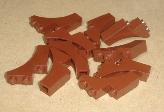 Lego 420840-X (13965) mostový oblouk 1x3x3 lomený 10 ks POUŽITÉ