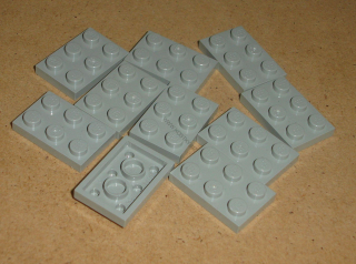 Lego 202420-X (3021) destička, podložka 2x3 10 ks POUŽITÉ
