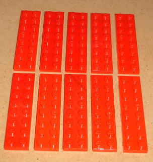 Lego 203180-X (3034) destička, podložka 2x8 10 ks POUŽITÉ