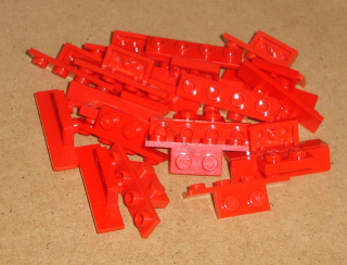 Lego 250020-3X (2436, 2436b, 28802) bracket 1x2 - 1x4 20 ks POUŽITÉ