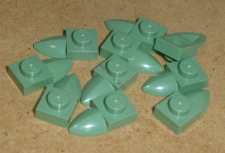 Lego 250222-3X (49668) destička speciální 1x1 se zubem 10 ks POUŽITÉ