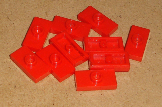 Lego 250246-2X (3794b) destička speciální 1x2 10 ks POUŽITÉ