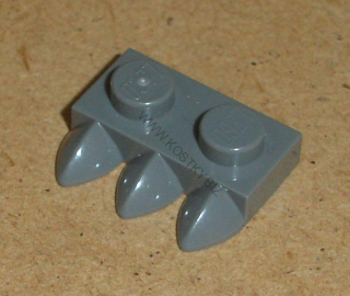 Lego 250267-3 (15208) destička speciální 1x2 se zuby 1 ks POUŽITÉ