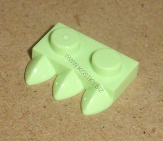 Lego 250267-4 (15208) destička speciální 1x2 se zuby 1 ks POUŽITÉ