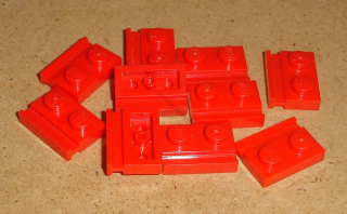 Lego 257815-X (32028) destička speciální 1x2, drážka pro dveře 10 ks POUŽITÉ