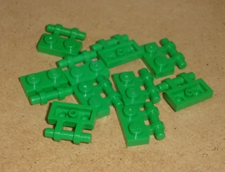 Lego 257140-X (2540) destička speciální 1x2, tyč (držák) 10 ks POUŽITÉ