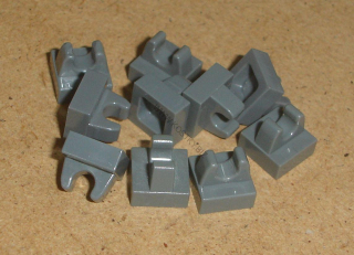Lego 250858-X (2555) destička hladká speciální 1x1 s klipem 10 ks POUŽITÉ