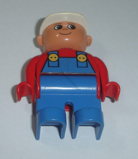 Lego Duplo D82530 (4555pb076) figurka muž, stavební dělník POUŽITÉ