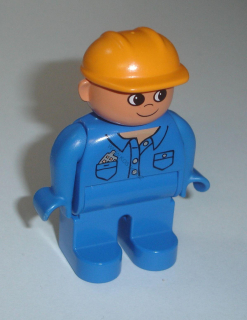 Lego Duplo D82710 (4555pb081) figurka muž, stavební dělník POUŽITÉ