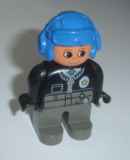 Lego Duplo D83250 (4555pb060) figurka muž, policista pilot POUŽITÉ