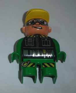 Lego Duplo D83640 (4555pb197) figurka řidič, mechanik POUŽITÉ