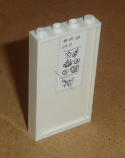 Lego 400338-3 (60596, 57895) rám 1x4x6 se sklem s potiskem 1 ks POUŽITÉ