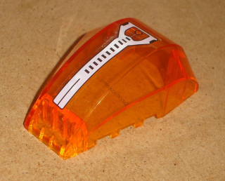 Lego 880362-2 (41883pb006) čelní sklo, kokpit 6x4x2 s nálepkou 1 ks POUŽITÉ
