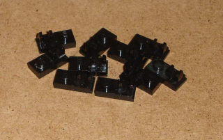 Lego 257655-X (92280) destička speciální 1x2, klip 10 ks POUŽITÉ