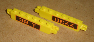 Lego 660191-5X (30388) panty kostka 1x6 s nálepkou 2 ks POUŽITÉ