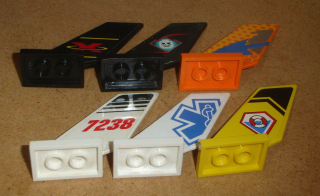 Lego 653485-4X (6239) díl pro letadlo - ocas s nálepkou 6 ks POUŽITÉ