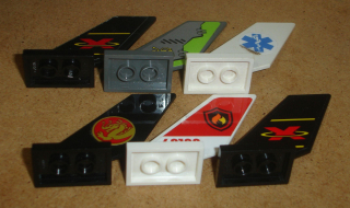 Lego 653485-7X (6239) díl pro letadlo - ocas s nálepkou 6 ks POUŽITÉ