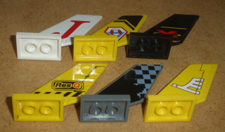 Lego 653486-3X (6239) díl pro letadlo - ocas s nálepkou 6 ks POUŽITÉ