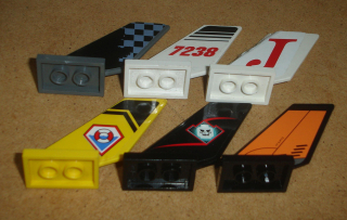 Lego 653486-9X (6239) díl pro letadlo - ocas s nálepkou 6 ks POUŽITÉ