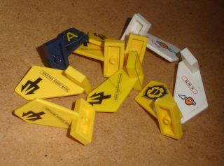 Lego 653510-4X (44661) díl pro letadlo - ocas menší s nálepkou 9 ks POUŽITÉ