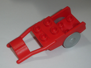 Lego Duplo D01101 (6373c01) červený vozík pro zvířata s kolečky POUŽITÉ