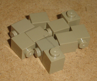 Lego 100100-X (3005) kostka 1x1 10 ks POUŽITÉ