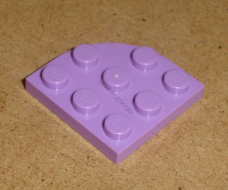 Lego 700508-3 (30357) kulatá destička 3x3 čtvrtkruh 1 ks POUŽITÉ