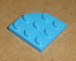 Lego 700508-4 (30357) kulatá destička 3x3 čtvrtkruh 1 ks POUŽITÉ