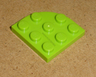 Lego 700508-5 (30357) kulatá destička 3x3 čtvrtkruh 1 ks POUŽITÉ