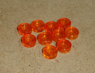Lego 724280-X (98138) hladká kostka kulatá 1x1 20 ks POUŽITÉ