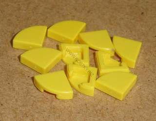Lego 700570-4X (25269) hladká kostka kulatá 1x1 čtvrthruh 10 ks POUŽITÉ