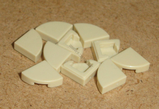 Lego 700570-11X (25269) hladká kostka kulatá 1x1 čtvrthruh 10 ks POUŽITÉ