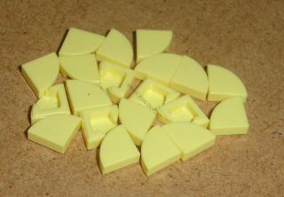 Lego 700571-10X (25269) hladká kostka kulatá 1x1 čtvrthruh 20 ks NOVÉ