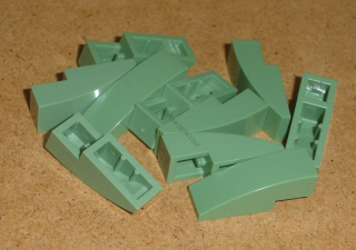 Lego 701218-2X (50950) šikmá, zakulacená 3x1 10 ks POUŽITÉ