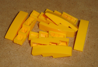 Lego 701239-X (61678) šikmá, zakulacená 4x1 10 ks POUŽITÉ