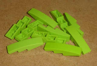 Lego 701250-X (61678) šikmá, zakulacená 4x1 10 ks POUŽITÉ